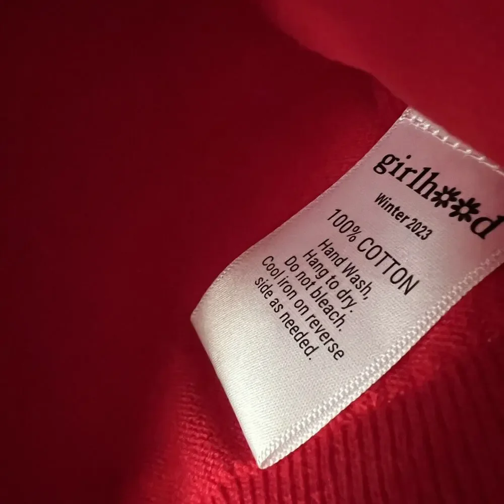 NEW Girlhood Red Ruffle Collar Sweater